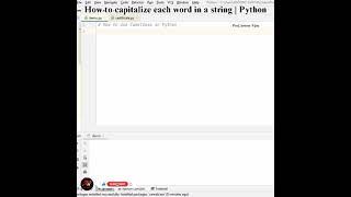 How to capitalize each word in a string | Python Programming | Prof.Antony Vijay #shorts