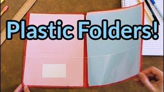 Plastic Pocket Folders for School, Office