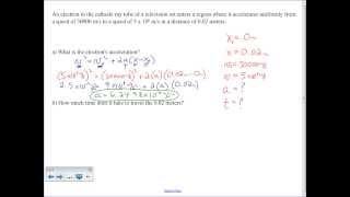 1-D Kinematics: General problems of motion with constant acceleration