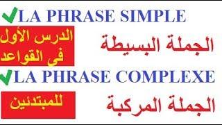 Apprendre le français facilement : la phrase simple la phrase complexe