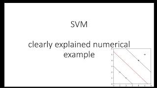 Support Vector Machines (SVM) Numerical Example