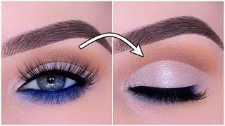 Soft Neutral Cut Crease With Touch of Blue Makeup Tutorial