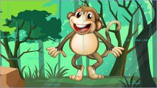 Rigged cartoon monkey animal