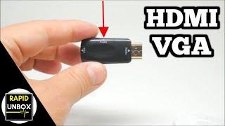 HDMI to VGA Converter Adapter with Audio 3.5mm - Gold Plated - Unboxing