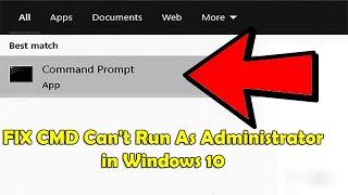 How to Fix Command Prompt Not Working in Windows 10 | FIX CMD Can't Run As Administrator