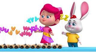 ABC Song with Balloons - Betty and Bunny Fun Play With Alphabet Balloons and Preschool Toy Train