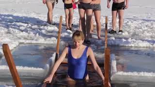 Ukrainian Epiphany Baptism Ice swim to celebrate Epiphany Day 1