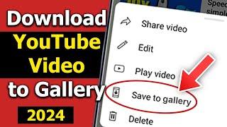 (NEW UPDATE) How to download YouTube Videos to Phone Gallery 2024 (Android and iphone)