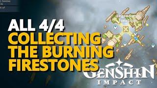 Collecting the burning Firestones Genshin Impact All 4/4