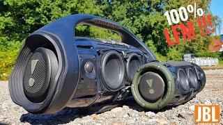 JBL Boombox 2 + JBL Xtreme 3 EXTREME LOW FREQUENCY MODE bass test !!! (100% VOLUME + EQ) PARTYBOOST!