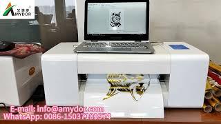 Gold Diy Foil Stamping Printer Digital Hot Foil Printing Machine for Pattern AMD360D