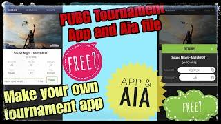 Free Bgmi tournament app and aia file? | Make Pubg tournament app and aia file Free Fire App