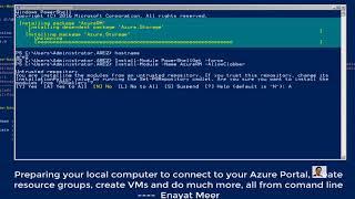 Preparing Local PC to connect to  Azure Portal using PowerShell