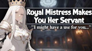 [ASMR] Royal Mistress Makes You Her Servant [F4A] [Soft Dom] [Strangers to More] [Queen x Prisoner]