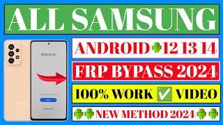 Finally New Method-All Samsung Frp Bypass | Unlock 2024 All Android 12/13/14 Google Account Remove