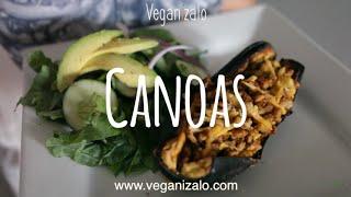 Canoas de plátanos maduros veganas