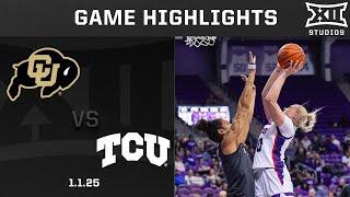 Colorado vs. #11 TCU Game Highlights | 2024-25 Big 12 Women's Basketball