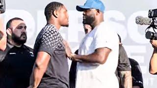 Jared Anderson REFUSES TO BACK DOWN as Martin Bakole PUTS HANDS ON him; SWAGGERS into GRAND ARRIVAL