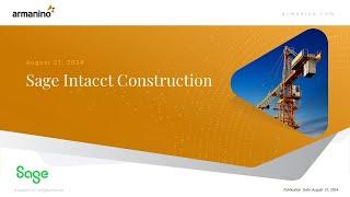 Overview of Sage Intacct Construction