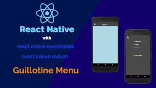 React Native | React Native Reanimated | React Native Redash | Guillotine Menu | Drawer Animation