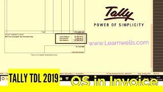 Tally ERP 9 - TDL 2019 | Outstanding in Invoice