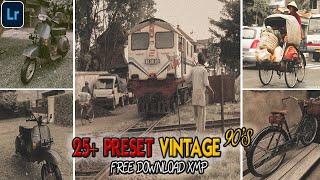 KEREN 25+ PRESET OLD VINTAGE 90'S | PRESET LIGHTROOM TERBARU 2021