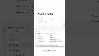 Extracting Year and Date Like a Pro!  #notiontips #notiontutorial #notion #notionpress #tutorial