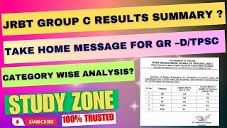 JRBT Group C Results Summary || Take Home Message || Category Wise Analysis|| #jrbtnews ||#tpscnews