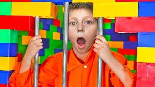 I Put My Little Brother in LEGO Prison for 24 Hours !