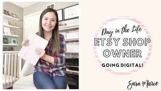 Going DIGITAL! | Day in the Life of an Etsy Sticker Shop Owner | Sara Marie Stickers |