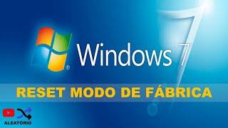 RESET MODO DE FÁBRICA/REMOÇÃO DE VÍRUS/ PC LENTO - WINDOWS 7 - Passo a passo