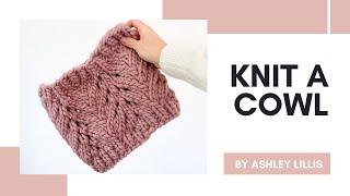 How to Knit an Easy Lace Cowl Knitting Pattern and Tutorial