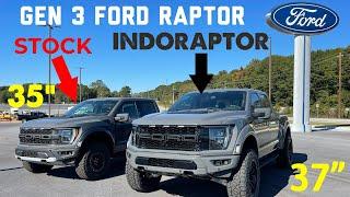 Gen 3 Stock Ford Raptor vs 2021 INDORAPTOR Edition on 37s Lead Foot Comparison Review
