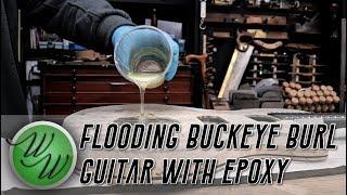 Buckeye Burl Custom Guitar - How to Stabilise Soft Wood with Epoxy