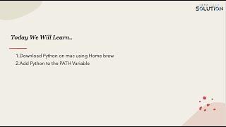 How to Install Python on Mac OS and  add to the PATH Variable|python tutorial | python for beginners