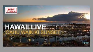 Live Cam:  Sunset Hawaii Oahu Waikiki - no audio #Hawaiisunset #sunset #waikikisunset