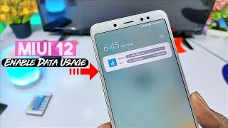 MIUI 12 Enable Data Usage | Control Center Data Usage Option | Without Root | Hindi