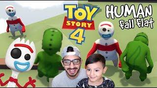 Forky en el Mundo de Plastilina | Toy Story 4 Human Fall Flat | Juegos Karim Juega