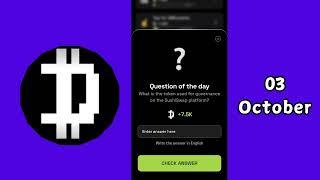 Dropee Question of the Day 03 October| What is the token used for governance on the sushiswap....