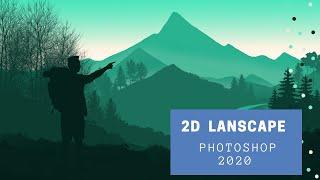 PHOTOSHOP-2D LANDSCAPE TUTORIAL FOR BEGINNERS