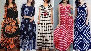 Tie Dye Maxi Dress Design Ideas 2022 | Different Styles Trendy Batik Cotton Long Maxi | LFD