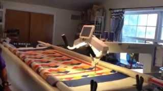 Quilting the Solitaire Quilt on the Tin Lizzie Long-arm Quilter - June 7, 2015