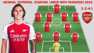 CALAFIORI? ARSENAL (3-2-4-1)  Potential Starting lineup with transfers | transfers summer 2024