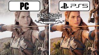 Horizon Zero Dawn Remastered PS5 vs PC Graphics Comparison