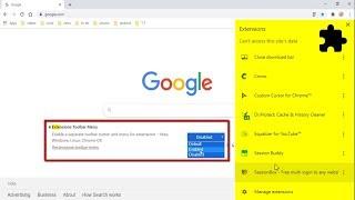 Enable New Chrome Extension Tool Bar Menu for Google Chrome in Windows