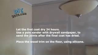 How to install drywall and insulation part C | How to plaster plasterboard wall | Plastering drywall