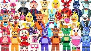 All Five Nights at Freddy's | FNAF | Halloween Movie Unofficial Lego Minifigures