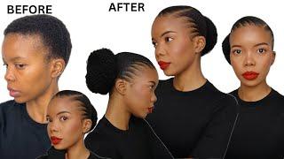 HOW TO CREATE A BUN ON EXTREMELY SHORT 4C NATURAL HAIR | NO HEAT| BEGINNER-FRIENDLY HAIR TUTORIAL