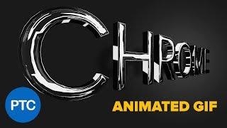Make a 3D CHROME TEXT Effect and Turn It Into a Rotating ANIMATED GIF - Photoshop Tutorial