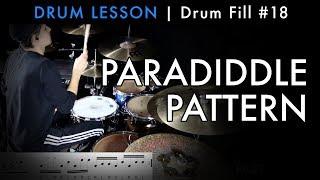 16th Note Paradiddle Pattern | Drum Fill #18 | DRUM LESSON